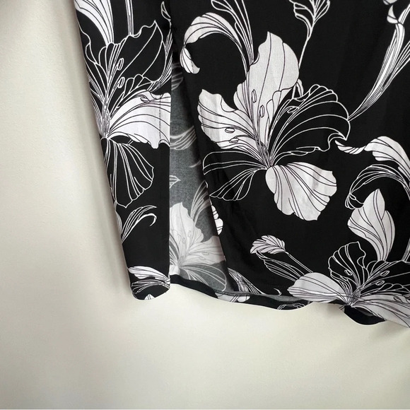 New Lane Bryant Polo Wrap Spring Lily Midi Dress 7X Matte Jersey Long Sleeve - Picture 14 of 15